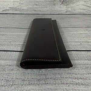 New Authentic Patek Philippe Black Leather Watch Travel Case Carry Service Pouch